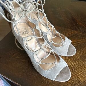 Vince Camuto Sandria Lace Up Peep Toe Heels